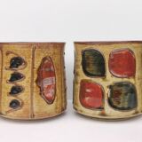 Vintage enameled ceramic mugs - Set of 4