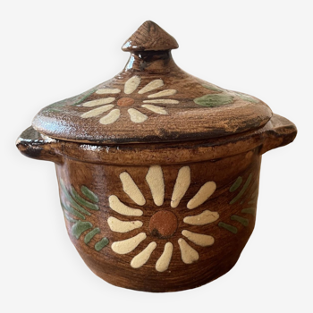 Small Alsatian pot in glazed ceramic