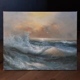 Oil on canvas sea