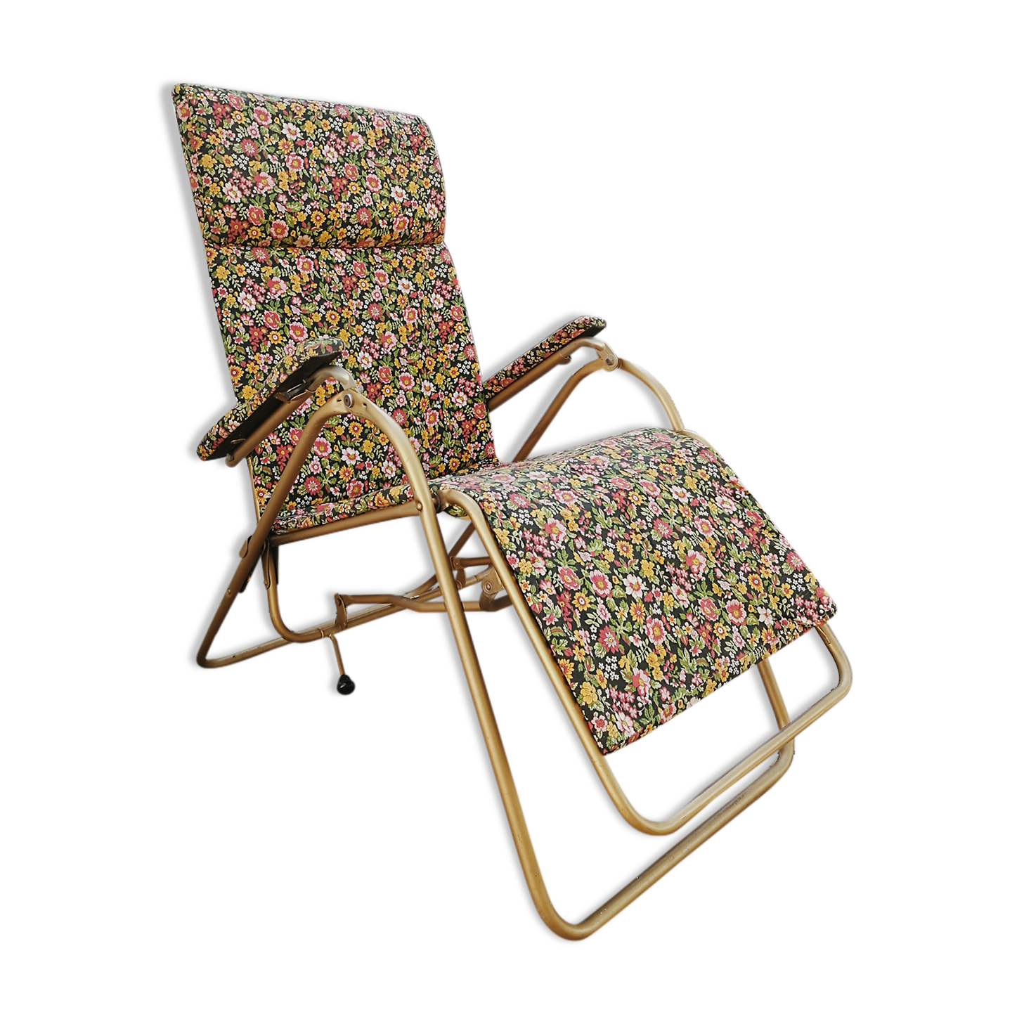Vintage transat folding long chair