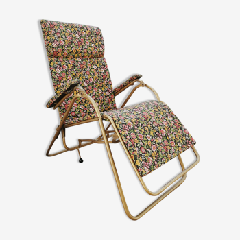 Vintage transat folding long chair