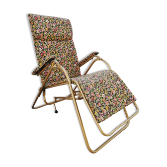 Vintage transat folding long chair