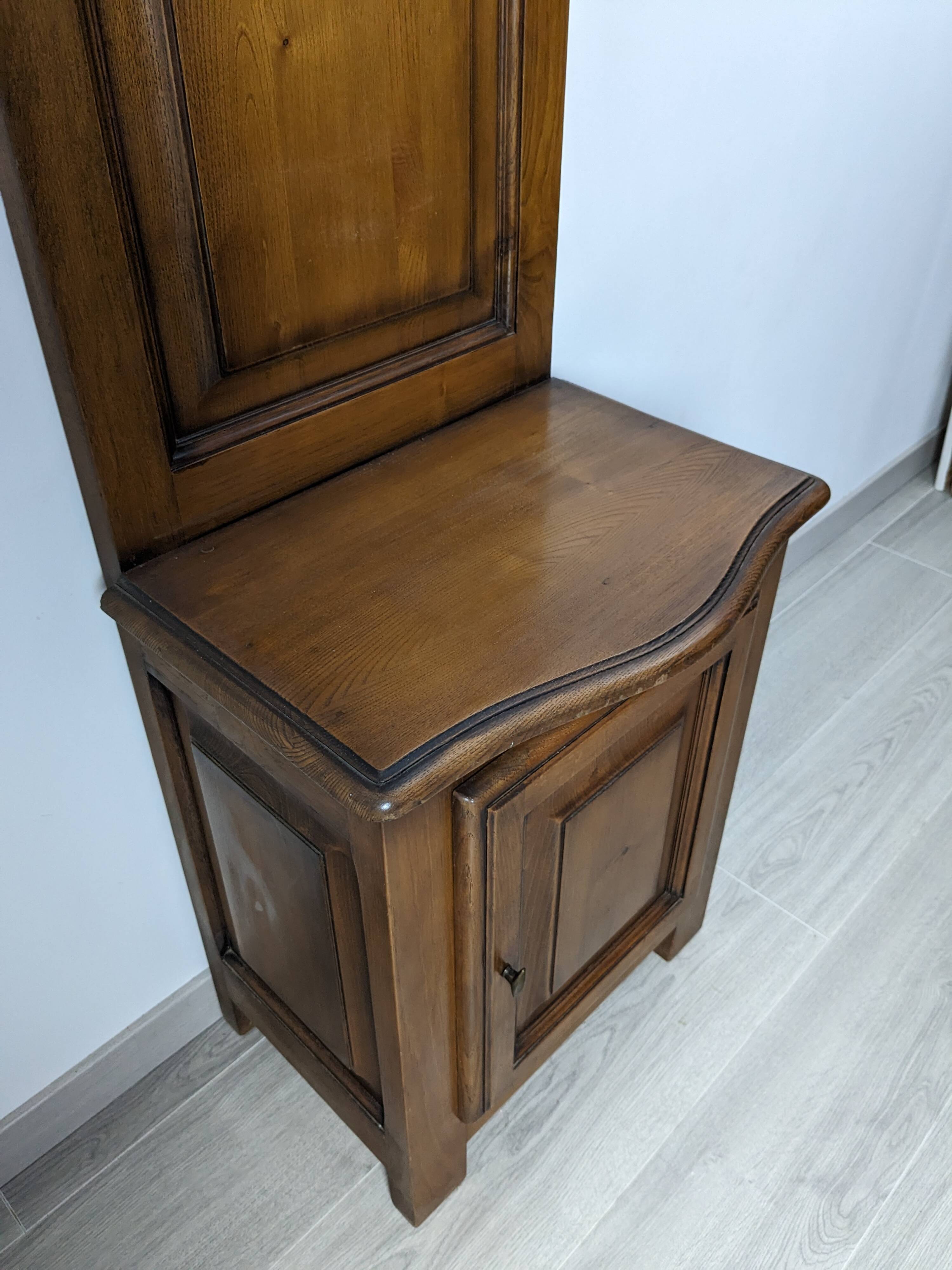 Old 19th century solid oak entrance cabinet