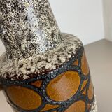 Large Pottery Fat Lava Multi-Color Floor Vase 408-40 Made by Scheurich, 1970s
