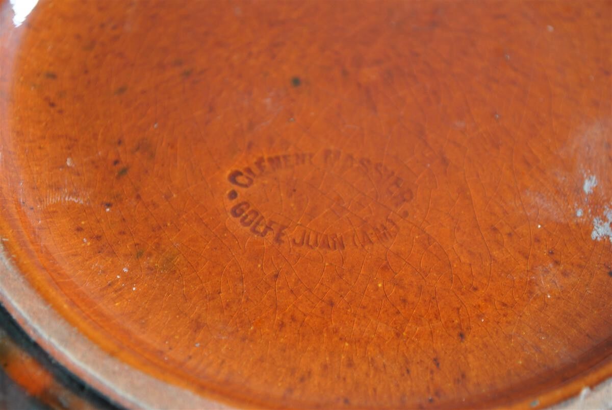 Jug terracotta punctuated by Clément Massier in Golfe-Juan