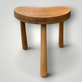 Vintage solid wood tripod stool – 50s bean model