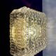 Vintage square globe wall or ceiling light in moulded glass