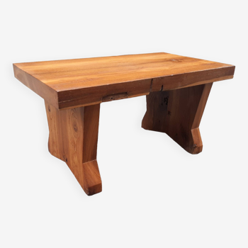 Brutalist coffee table solid oak