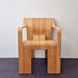 Strip chair with armrests by Gijs Bakker for Castelijn, The Netherlands 1970's