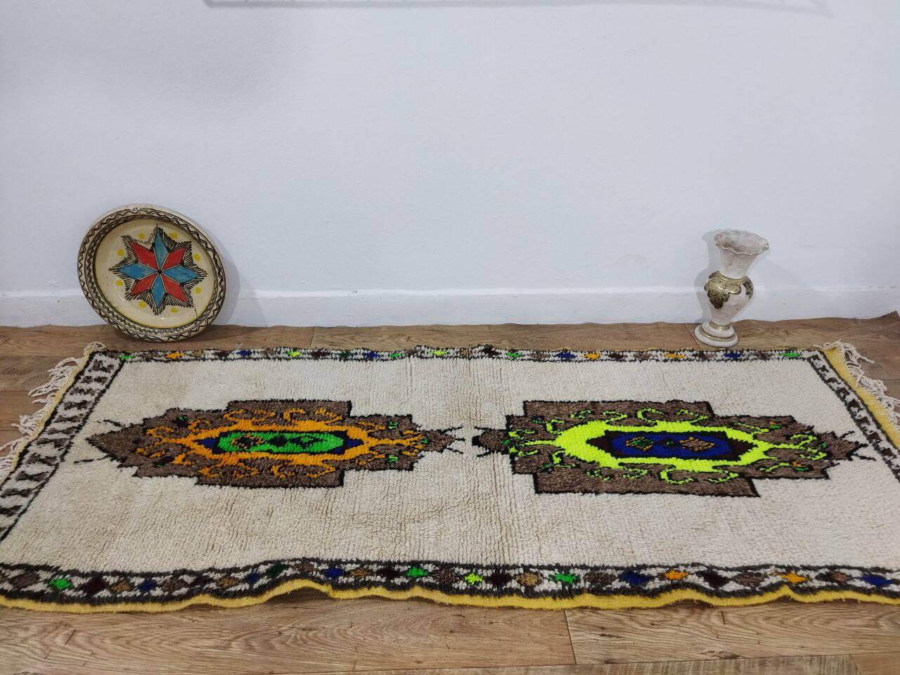 Handcrafted Moroccan Berber Rug 217 X 88