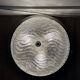 Fischer Leuchten ice glass ceiling light, chrome, 1970s