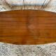 Table Basse Ancienne Scandinave Bois Pieds Compas Années 60 Vintage #E