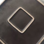 Large square tidy or serving dish in enameled ceramic, joseph abboud 1960