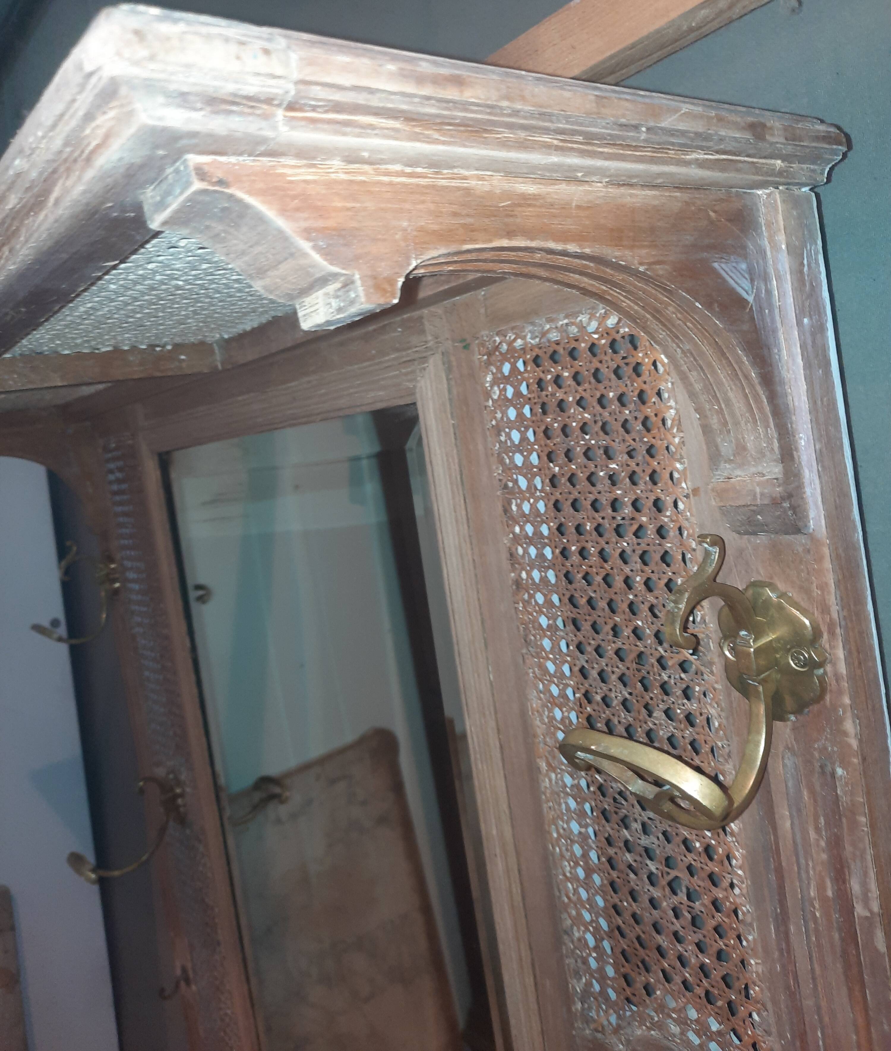 Coat rack "1900" in caning