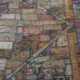 Ancien patchwork Kutch, Gujarat, Inde - 190x240cm