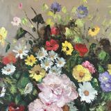 Table bouquet of flowers of the fields