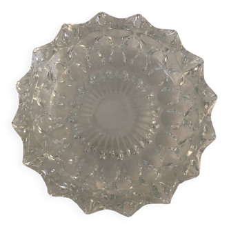 chiseled glass ashtray