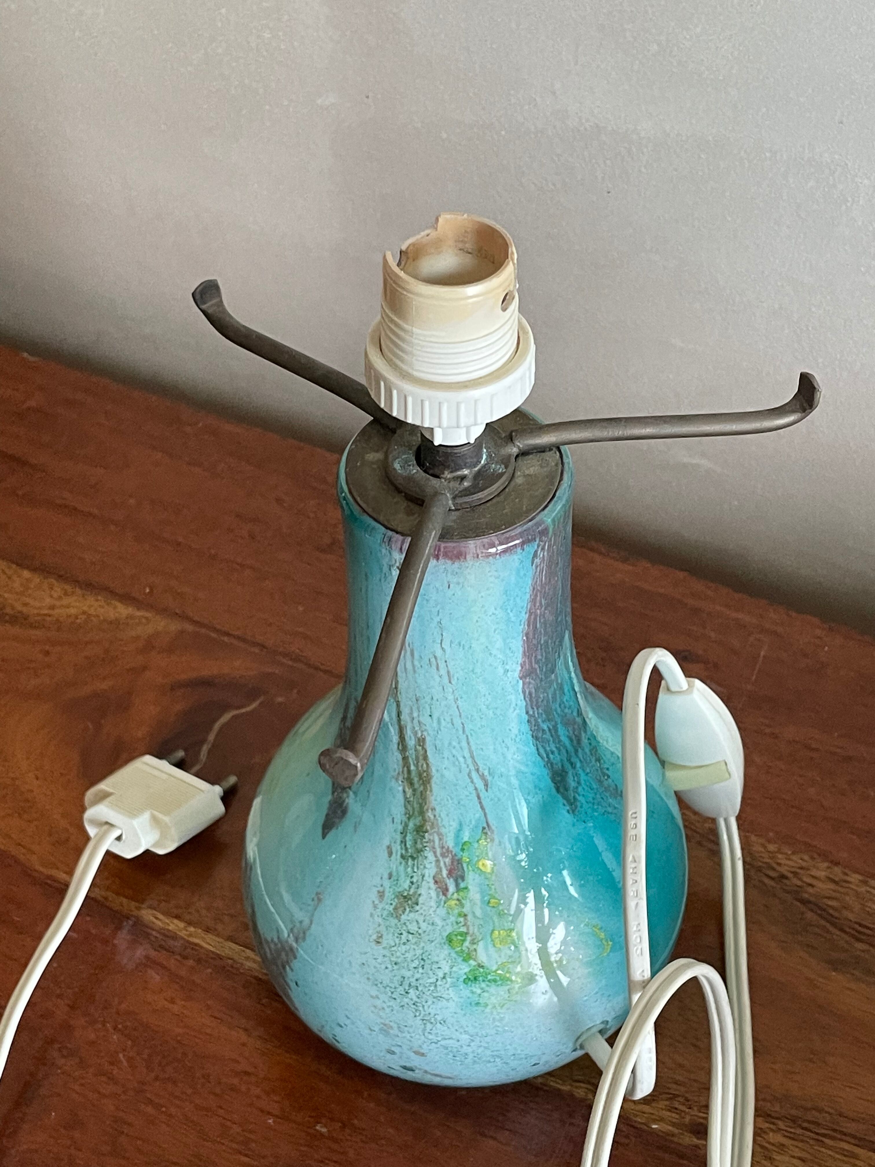Lamp foot Georges Castellino blown glass