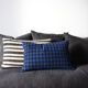 Housse de coussin tissu traditionnel  indigo