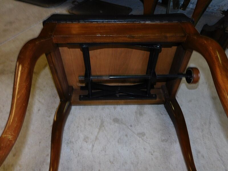 Wooden piano stool