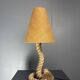Mid-Century Brutalist Rope Table Lamp in the style of Audoux & Minet