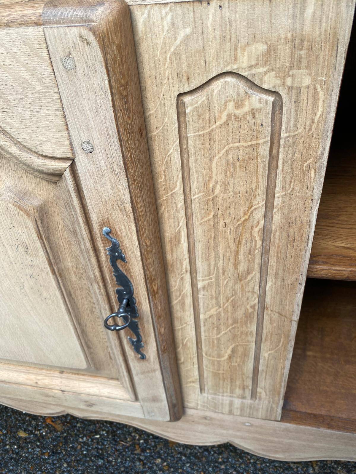 Renovated 19th century solid oak sideboard 140cm