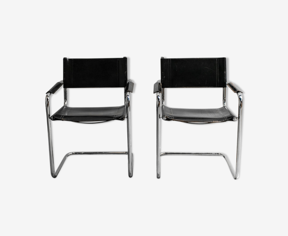 Pair of leather armchairs 1960