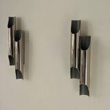 Paire d’appliques doubles vintage en métal chromé par Delightfull Galiano