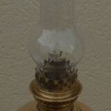 All copper oil lamp and its glass
