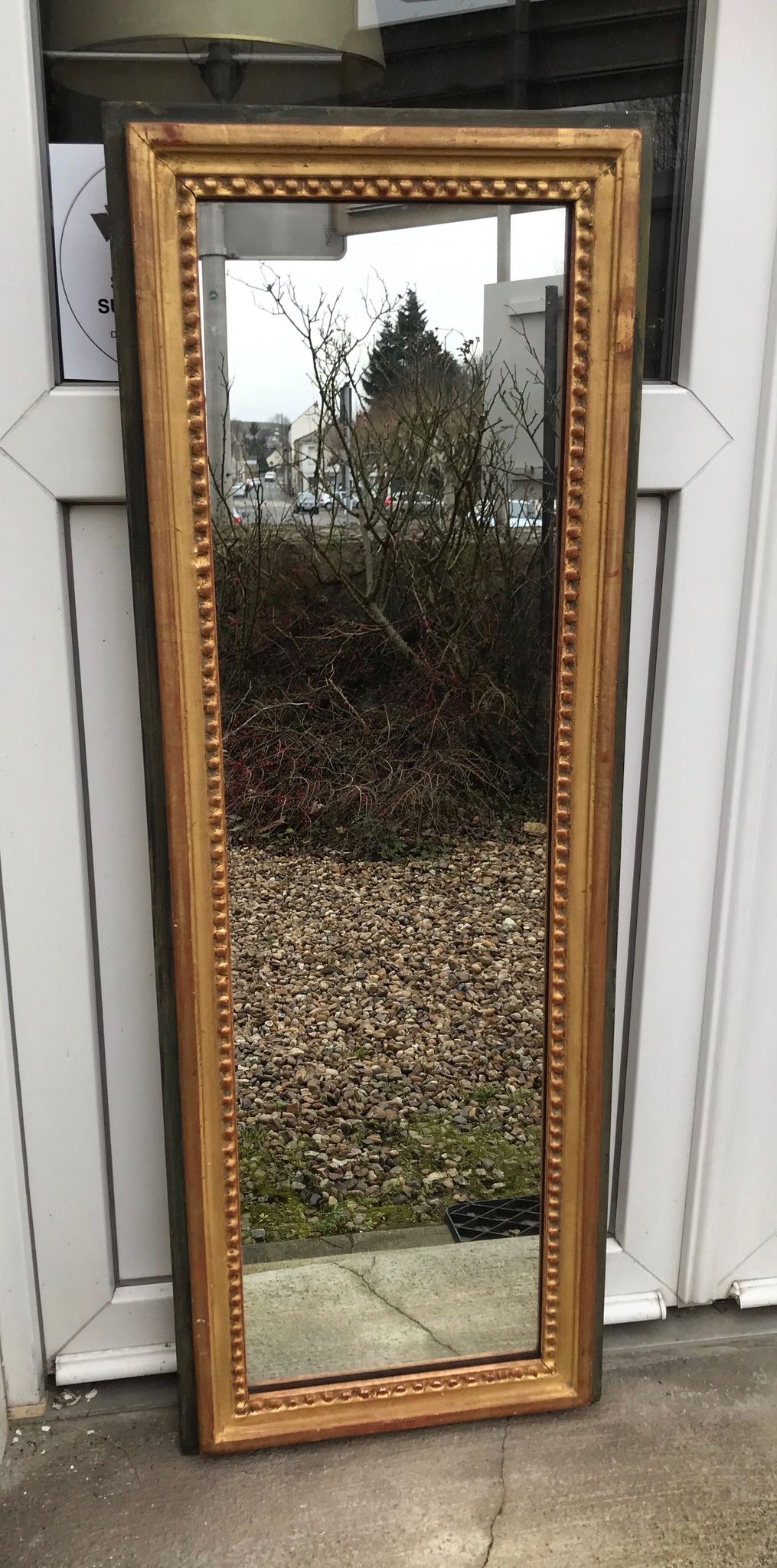 Miroir doré début XXème 101 x 35 cm