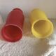 Vintage Mid-Century Modern Frosted Satin Glass Vase Pair