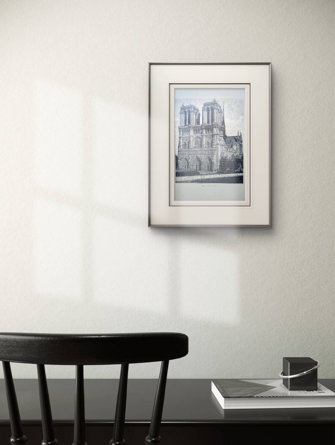 Printed in 1906, Notre-Dame Cathedral, Paris.