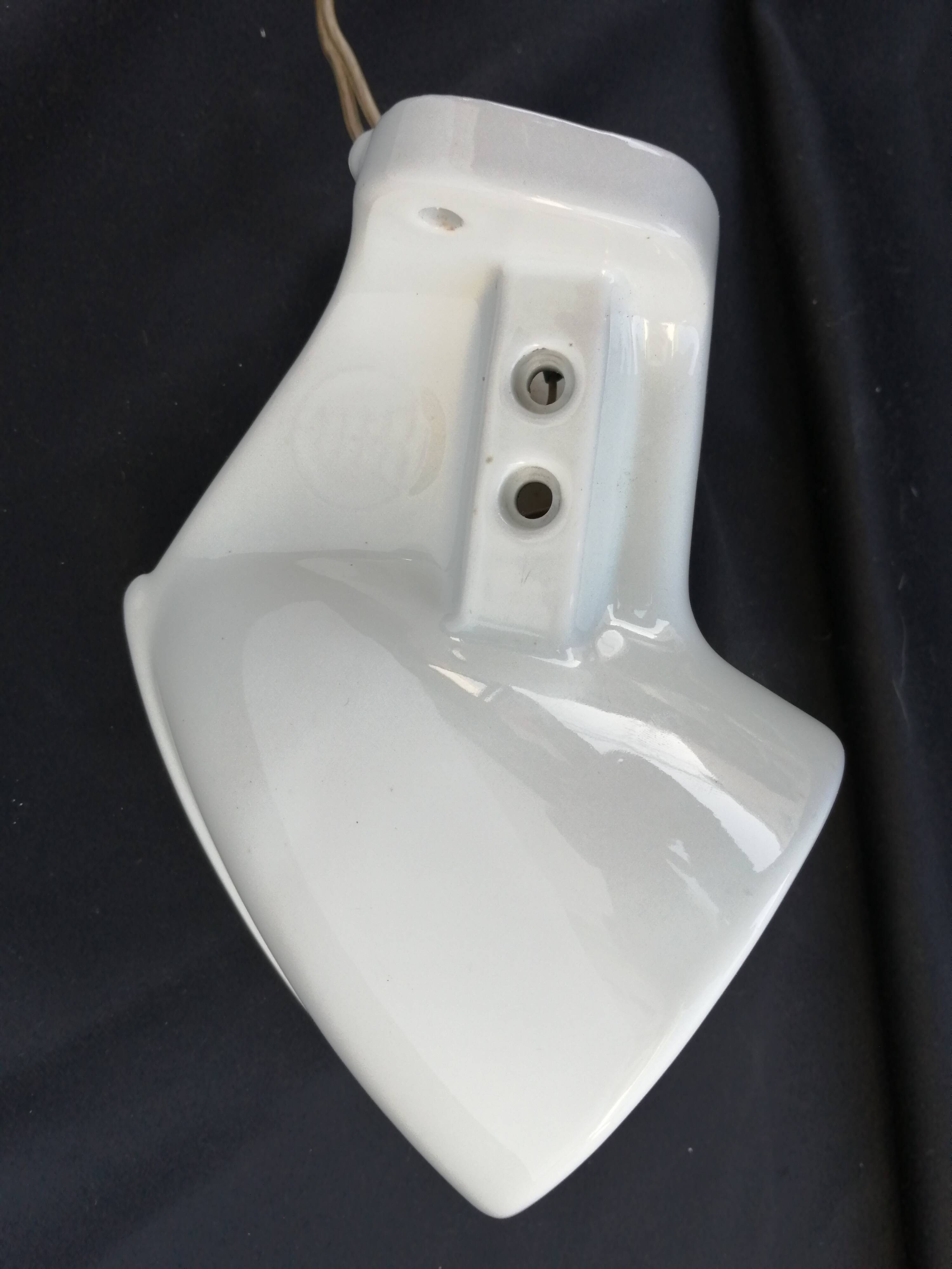 Porcelain wall lamp made in Spain vintage 1930