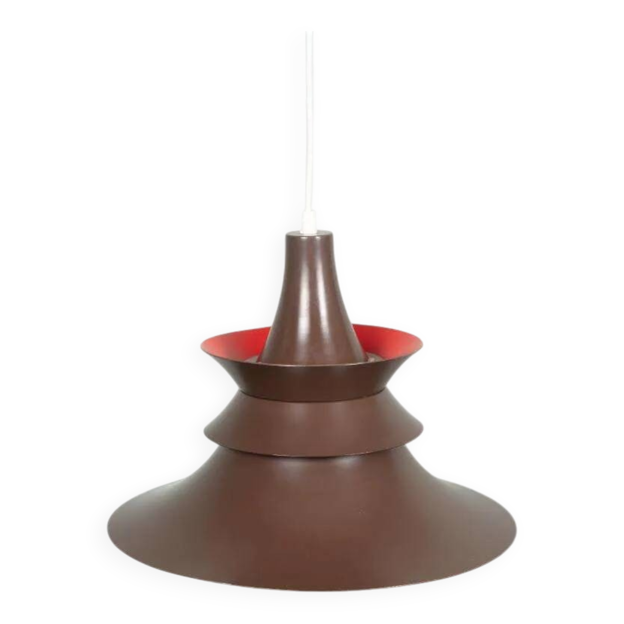 Vintage 1960s Danish design suspended lamp from the Space Age.