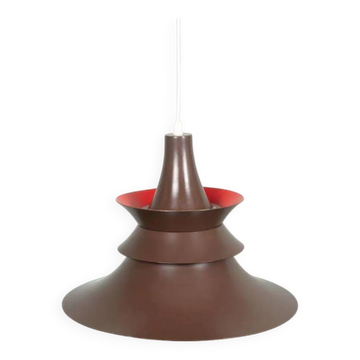 Lampe suspendue design danois de l'âge spatial vintage des années 60