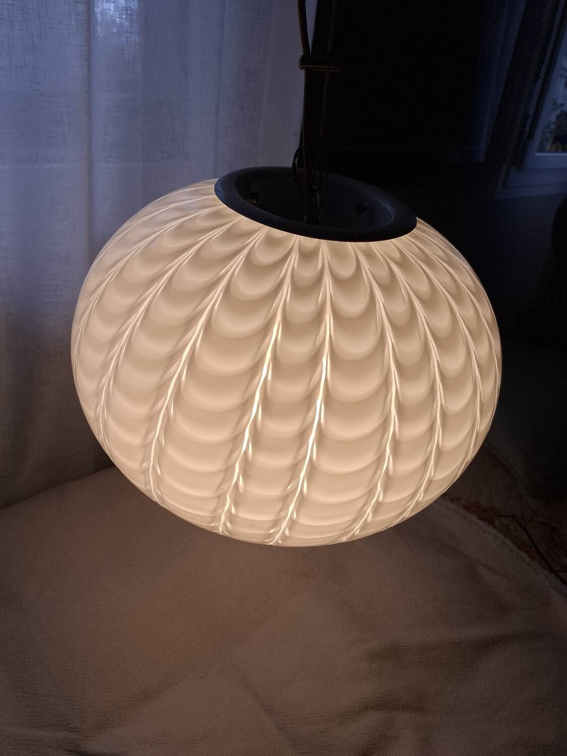 Vintage 70'S pendant light by Fabbian for Mazzega, Italy