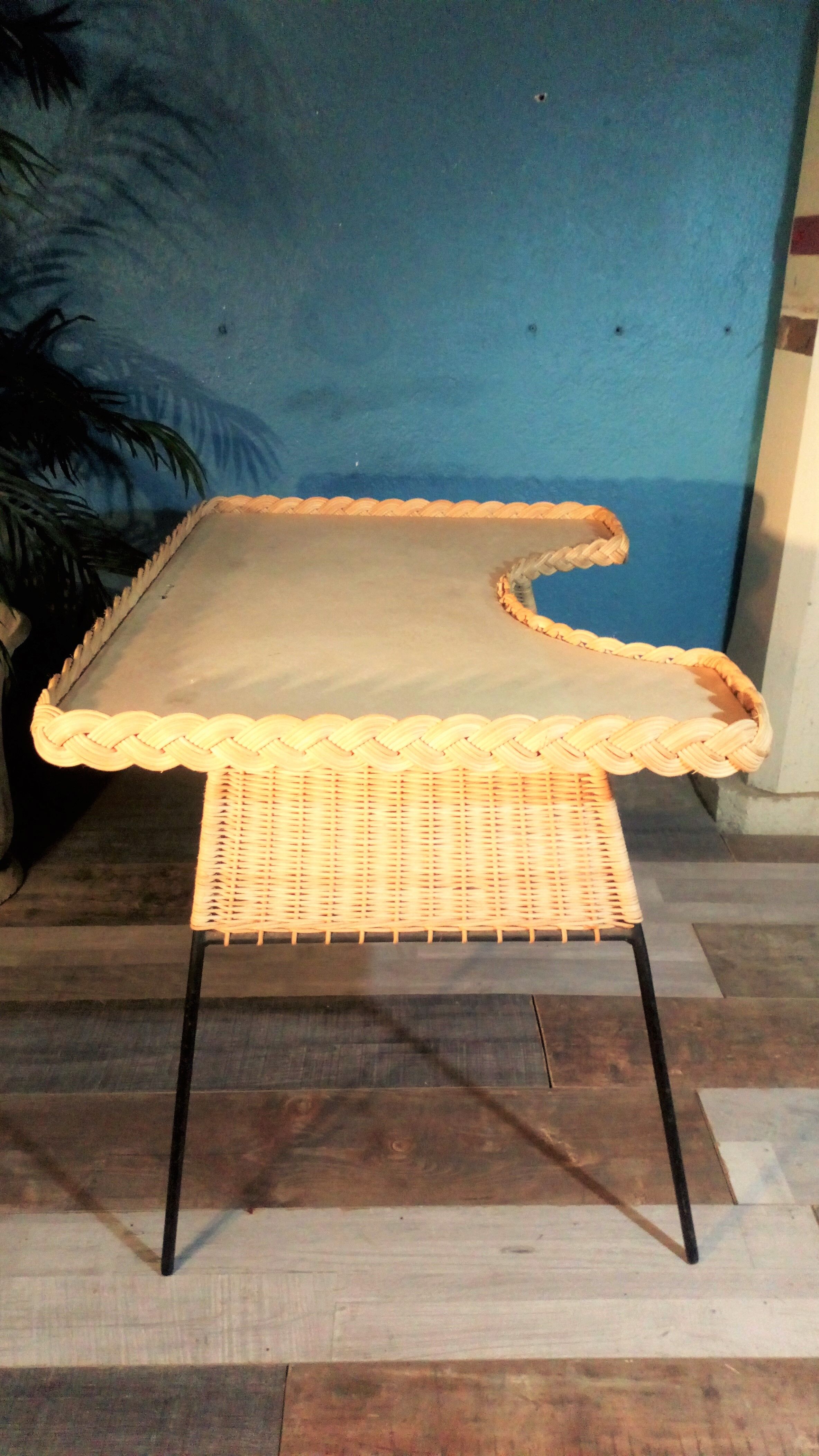 1950s rattan dressing table