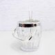 Glass ice bucket with spoon 1970