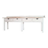 Antique counter, wooden work table.