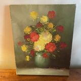 Peony bouquet painting