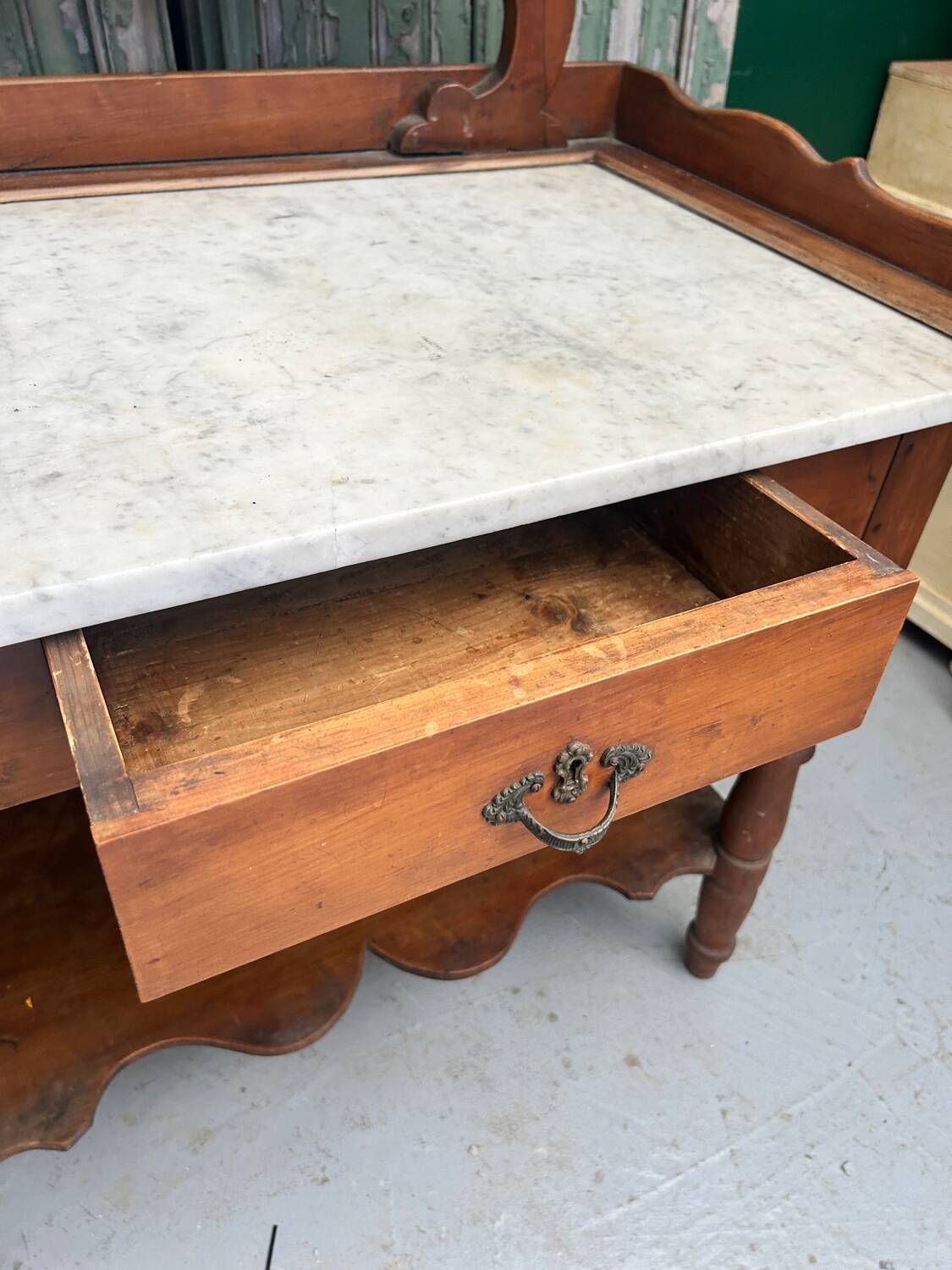 Wood and marble washstand – late 19th century