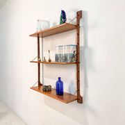 Scandinavian mid century shelving unit Ergo, set of 3 shleves, Norway 1960s