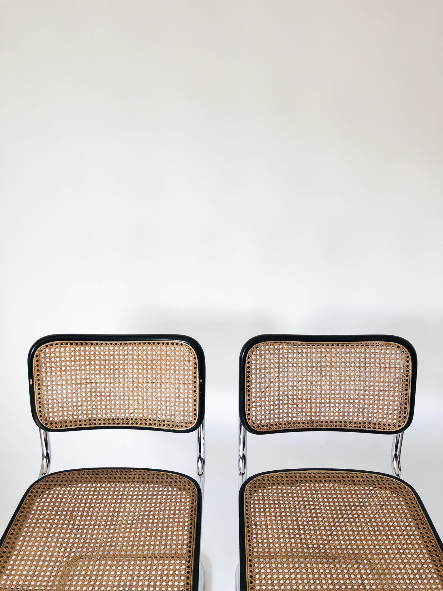 Pair chairs Cesca B32 by Marcel Breuer