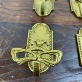 Brass coat hooks