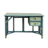 Vintage rattan desk Maugrion