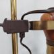 Table lamp in brass and wood 70s
