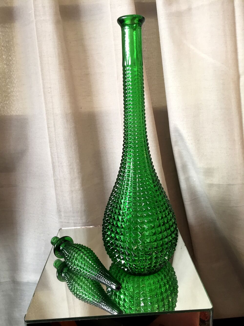 Green empoli bottle diamond tip made in italy