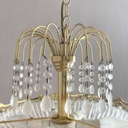 Golden metal basin suspension with pendants - Italy