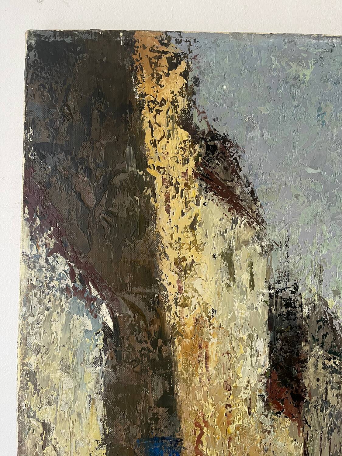 Street scene, oil on canvas, signed 1958