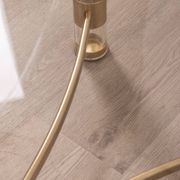 Vintage 70's table in brass and lucite design by sandro petti for metalarte